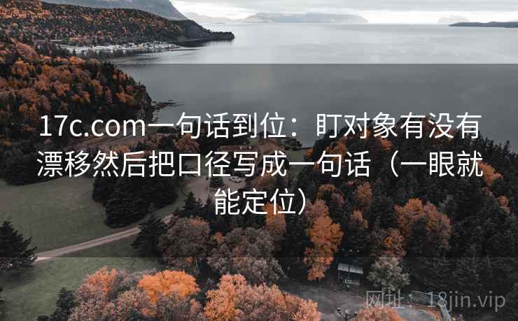 17c.com一句话到位:盯对象有没有漂移然后把口径写成一句话(一眼就能定位) 17c.com一句话到位:盯对象有没有漂移然后把口径写成一句话(一眼就能定位)